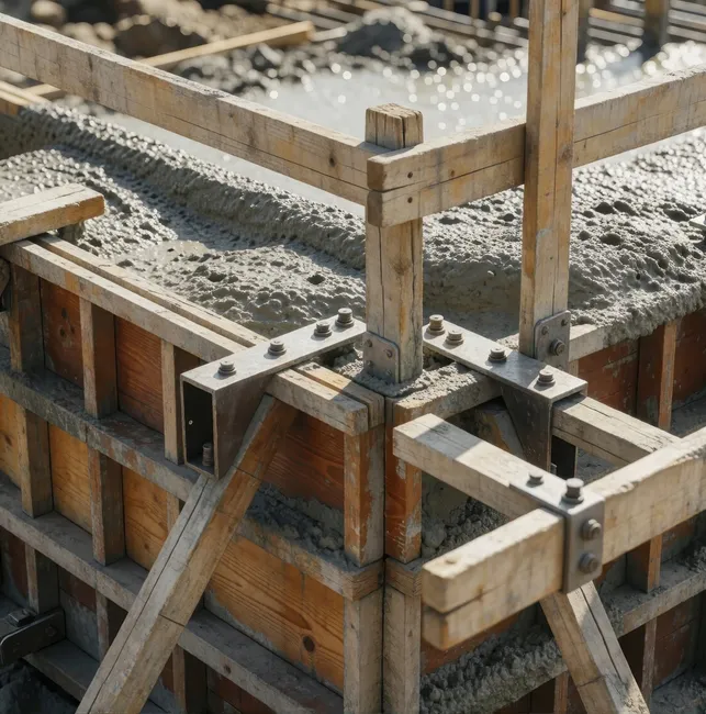 Excavated ground on a septic installation
