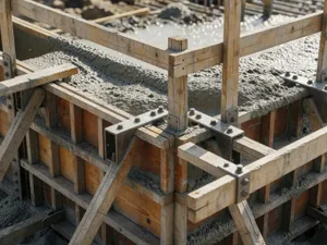 Forms set on a prepared building pad